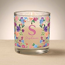 Forever Floral Personalized 8oz Glass Candle  - 47012