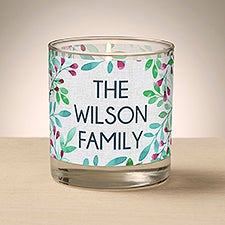 Spring Floral Personalized 8oz Glass Candle - 47013
