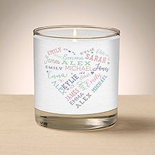 Close To Her Heart Personalized Glass Candle  - 47014