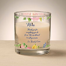 Write Your Own Floral Personalized 8oz Glass Candle - 47023