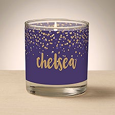 Sparkling Name Personalized 8oz Glass Candle - 47024