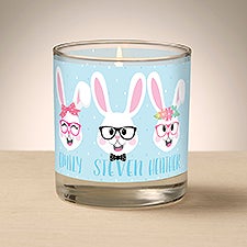 Build Your Own Bunny Personalized Glass Easter Candle  - 47026