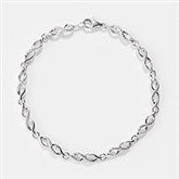 Diamond and Sterling Silver Infinity Bracelet   - 47029