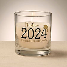 Classic Graduation Personalized Glass Candle - 47031