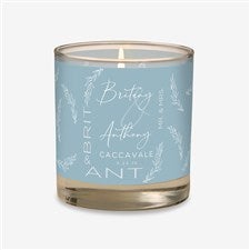 Elegant Couple Personalized 8oz Glass Candle - 47032