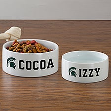 NCAA Michigan State Spartans Personalized Dog Bowls - 47039