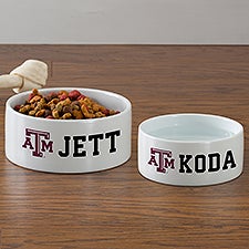 NCAA Texas A&M Aggies Personalized Dog Bowls - 47040