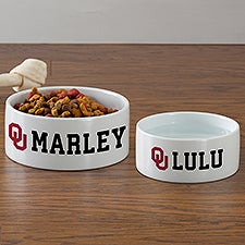 NCAA Oklahoma Sooners Personalized Dog Bowls - 47043