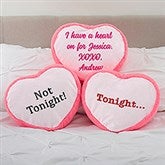 Write Your Own Flirty Message Personalized Heart Throw Pillow  - 47047