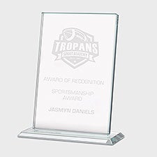 Personalized Logo Slanted Glass Recognition Award-Large - 47055