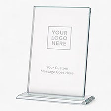 Personalized Logo Slanted Glass Recognition Award-Large  - 47055