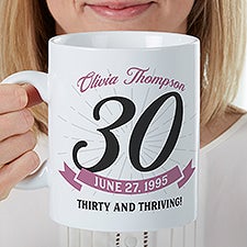 Historical Birthday Personalized 30oz. Oversized Coffee Mug - 47060