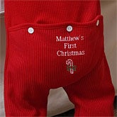 Personalized My First Christmas Romper Sleeper - 4710