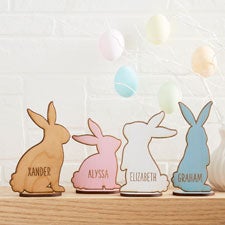 Personalized Wooden Easter Bunny Shelf Decoration - 47110