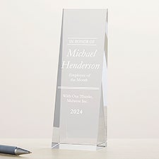 Engraved Performing with Excellence Slanted Vertical Award - 47172