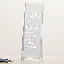 Engraved Inspirational Employee Slanted Vertical Award - 47175