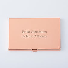 Engraved Rose Gold Card Case   - 47182