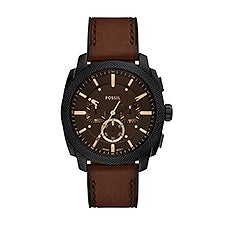 Corporate Fossil Machine Watch with Brown Leather Band - 47213