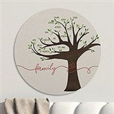Family Tree Personalized Round Wood Sign  - 47215