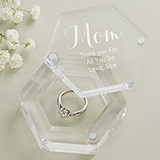 To My Mother Personalized Acrylic Ring Box  - 47243