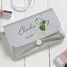 Birth Month Flower Personalized Wristlet - 47272