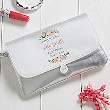 Floral First Communion Personalized Wristlet - 47278