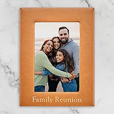 Personalized 4quot; x 6quot; Leather Studio Frame  - 47310D