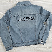 Metallic Foil Name Personalized Jean Jacket - 47314