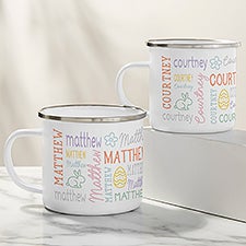 Repeating Name Personalized Easter Enamel Mug  - 47425