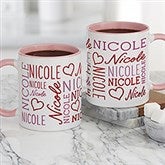 Repeating Name Heart Personalized Coffee Mug - 47426