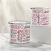 Repeating Name Heart Personalized Enamel Mug - 47429