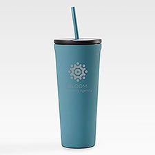 Personal Logo Corkcicle 24oz Cold Cup with Straw- Teal - 47441