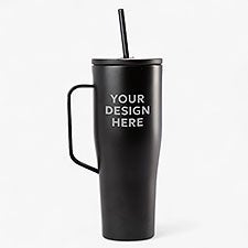 Personal Logo Corkcicle 30oz Cold Cup with Handle- Black  - 47442