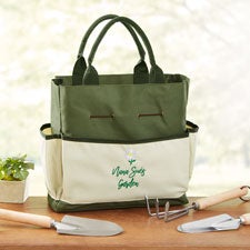 Personalized Garden Tote and Tools - Flowers For Her  - 47454