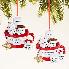 Marshmallow Family Personalized Christmas Ornament  - 47484