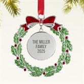 Write Your Own Personalized Metal Wreath Ornament - 47517