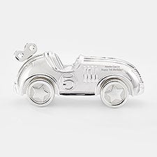 Engraved Reed & Barton Race Car Coin Bank      - 47553