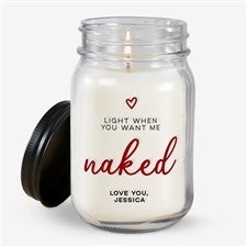 Light It When You Want Me Personalized Farmhouse Candle Jar  - 47580