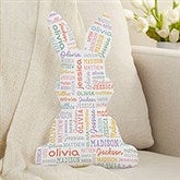 Easter Repeating Name Personalized Bunny Cut Out Pillow  - 47585