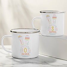 Easter Bunny Repeating Name Personalized Kids Enamel Mug  - 47588