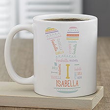 Easter Bunny Repeating Name Personalized Coffee Mugs - 47589