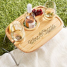 Wine & Cheese Personalized Wine Picnic Tray - 47646