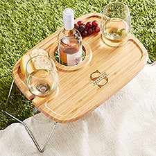 Lavish Last Name Personalized Wine Picnic Tray - 47647