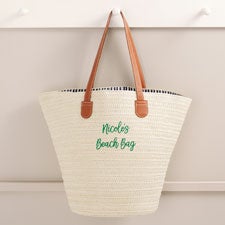 Write Your Own Personalized Straw Beach Bag  - 47693