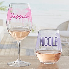 Summer Fun Personalized Tritan Unbreakable Wine Glass  - 47759