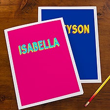 Shadow Name Personalized Folders - Set of 2 - 47774