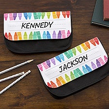 Watercolor Crayon Personalized Pencil Case - 47785