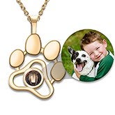 Custom Photo Projection Dog Paw Necklaces - 47810D