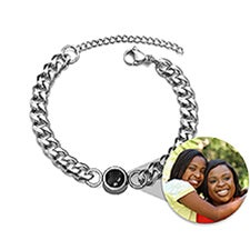 Custom Photo Projection Curb Bracelet - 47820D