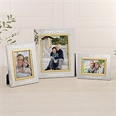 Personalized Silver & Gold Anniversary Hammered Picture Frame  - 47831